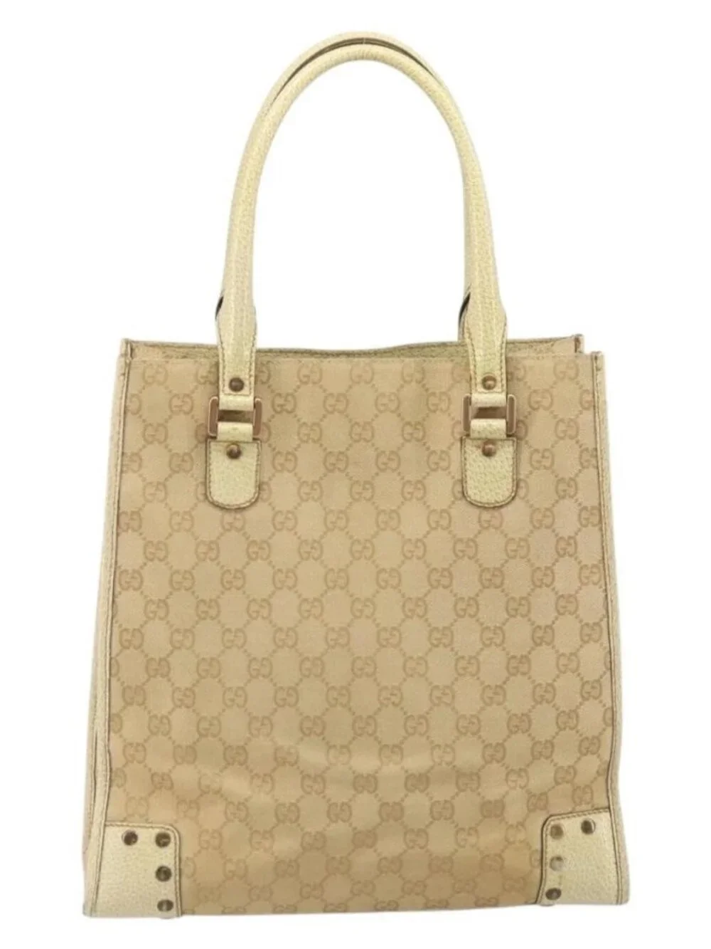 GUCCI GG Canvas Tote Bag Beige Gold 124261 Auth ep13162 - Picture 3 of 16